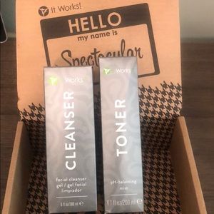 It Works cleanser and toner